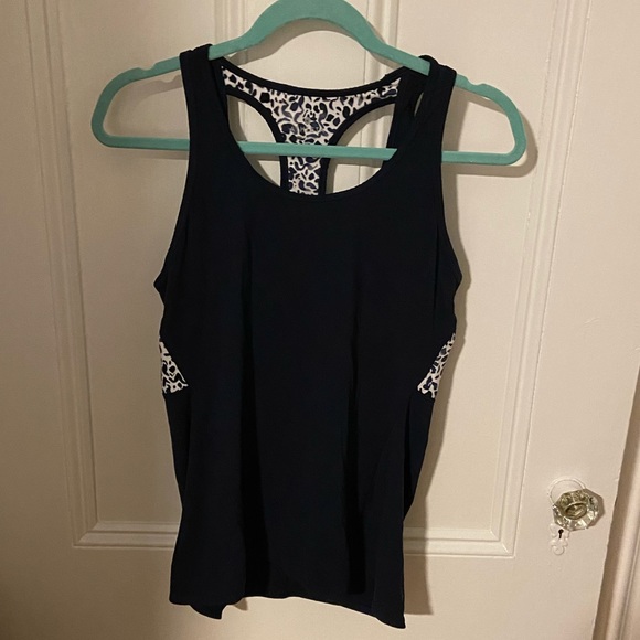 Athleta Mix Inversion Navy Tank - Picture 4 of 7